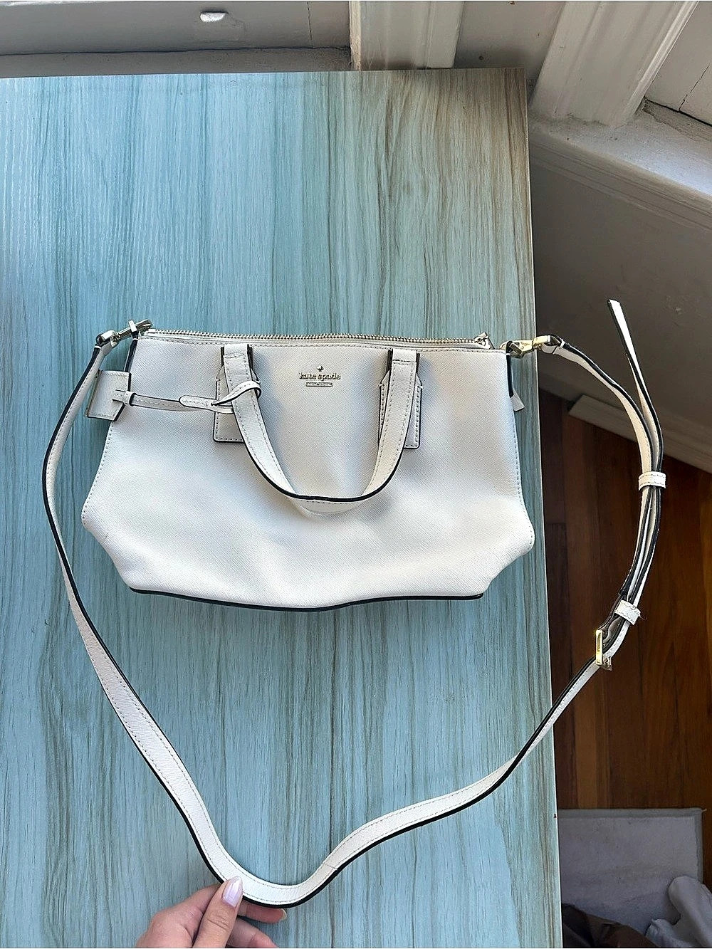 White Kate Spade Cameron Medium Satchel White